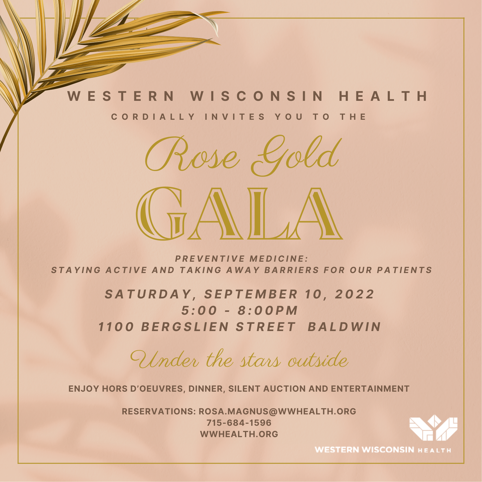 Rose Gold Gala Invite