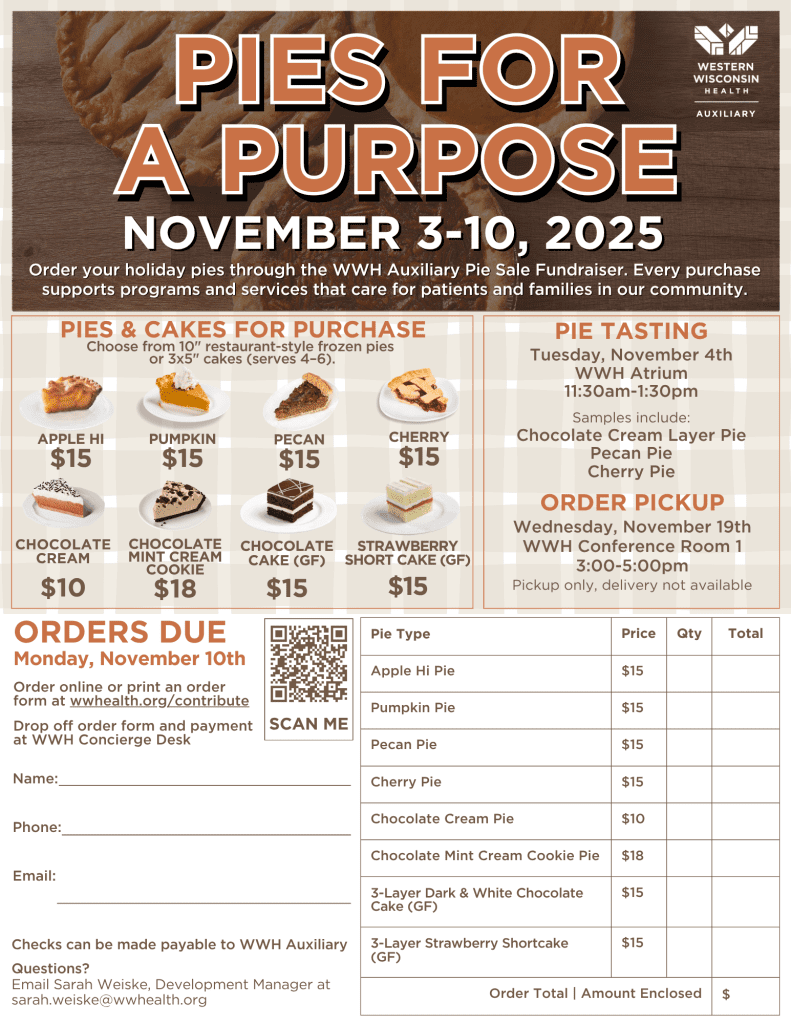 WWH Auxiliary_Pie Sale Fundraiser_2025_Flyer.1